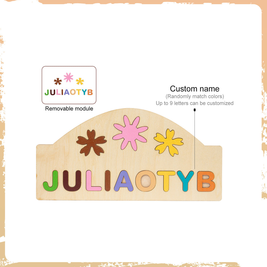 Personalized Baby Name Wooden Puzzle Toy -Type B