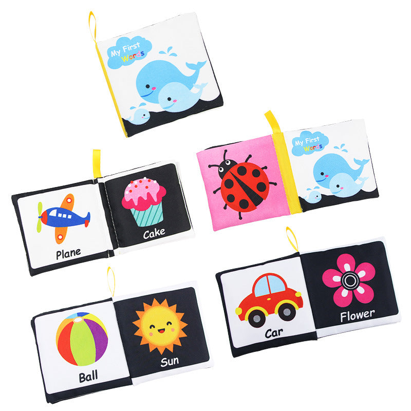 Baby Visual Excitement Cloth Book Montessori Baby Toys Black White