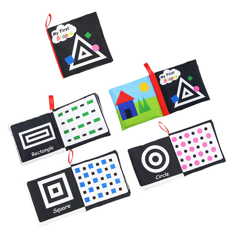 Baby Visual Excitement Cloth Book Montessori Baby Toys Black White