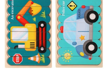 Cartoon Creative Building Block Puzzle Board