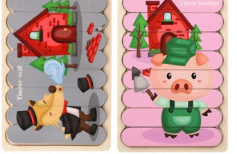 Cartoon Creative Building Block Puzzle Board