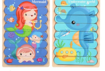 Cartoon Creative Building Block Puzzle Board