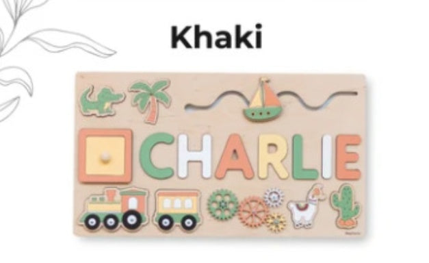 Personalized Baby Name Wooden Puzzle Toy -Type B