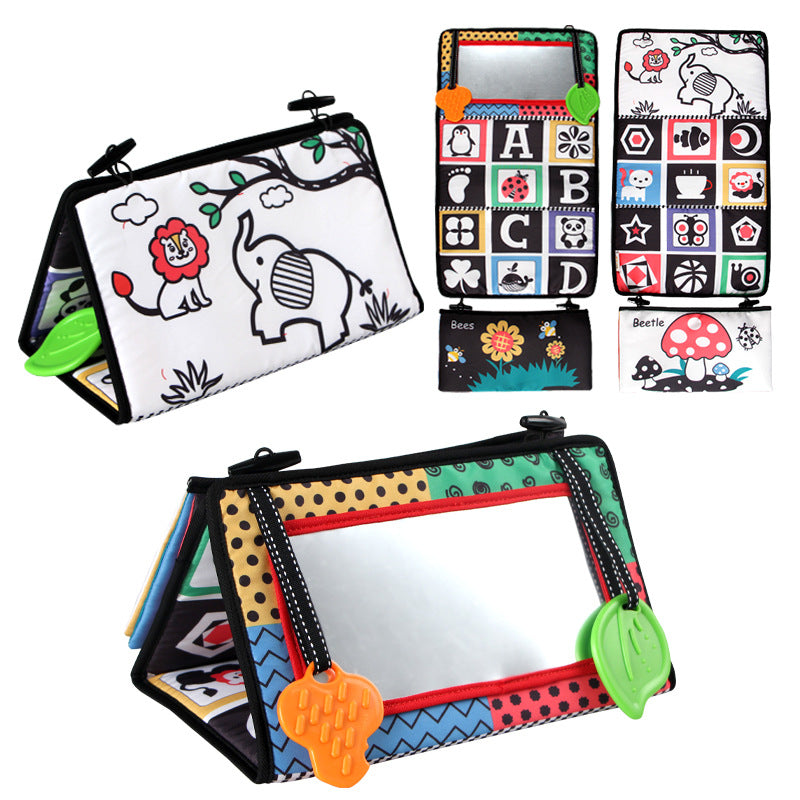 Toy Visual Stimulation Foldable Soft Book + Mirror