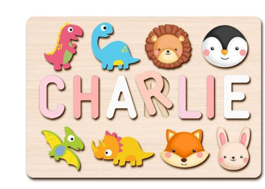Personalized Baby Name Wooden Puzzle Toy -Type B