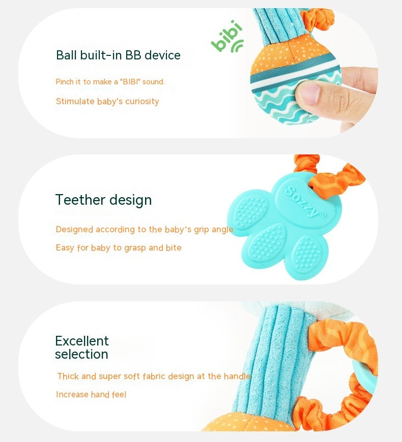 Plush Doll Baby Toy Comfort Handbell