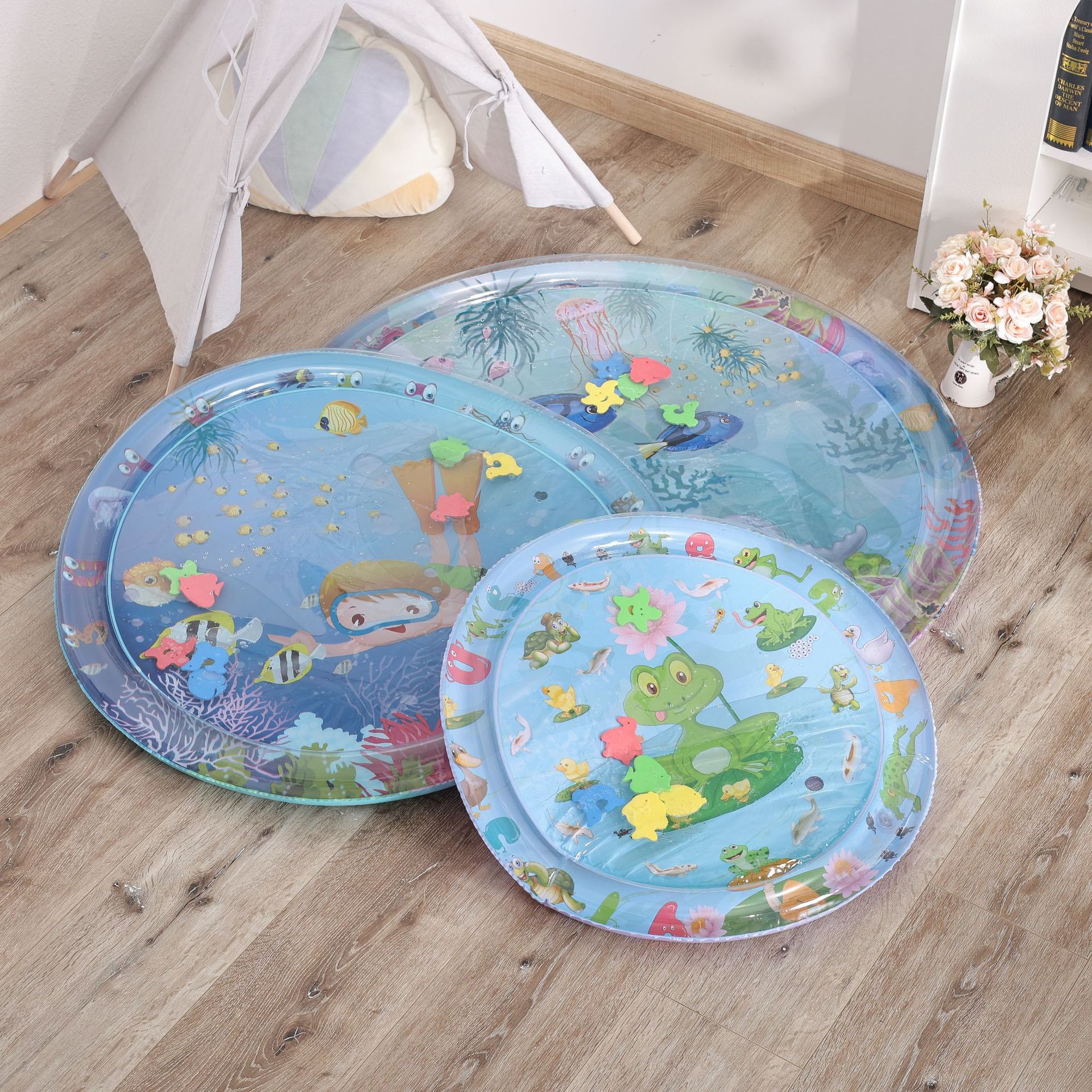 Baby Water Sensory Play Mat - Frog 60cm