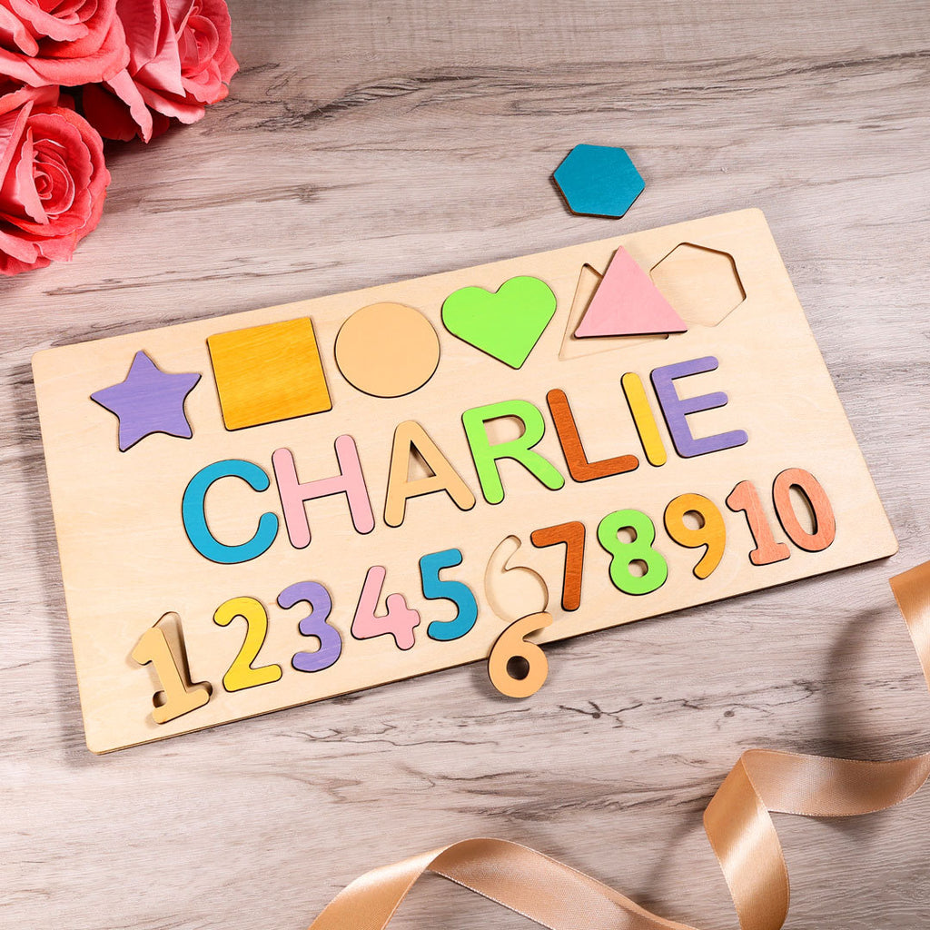 Personalized Baby Name Wooden Puzzle Toy -Type B