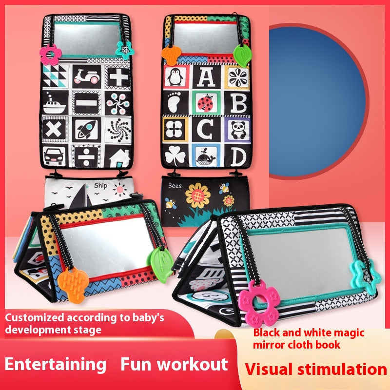Toy Visual Stimulation Foldable Soft Book + Mirror