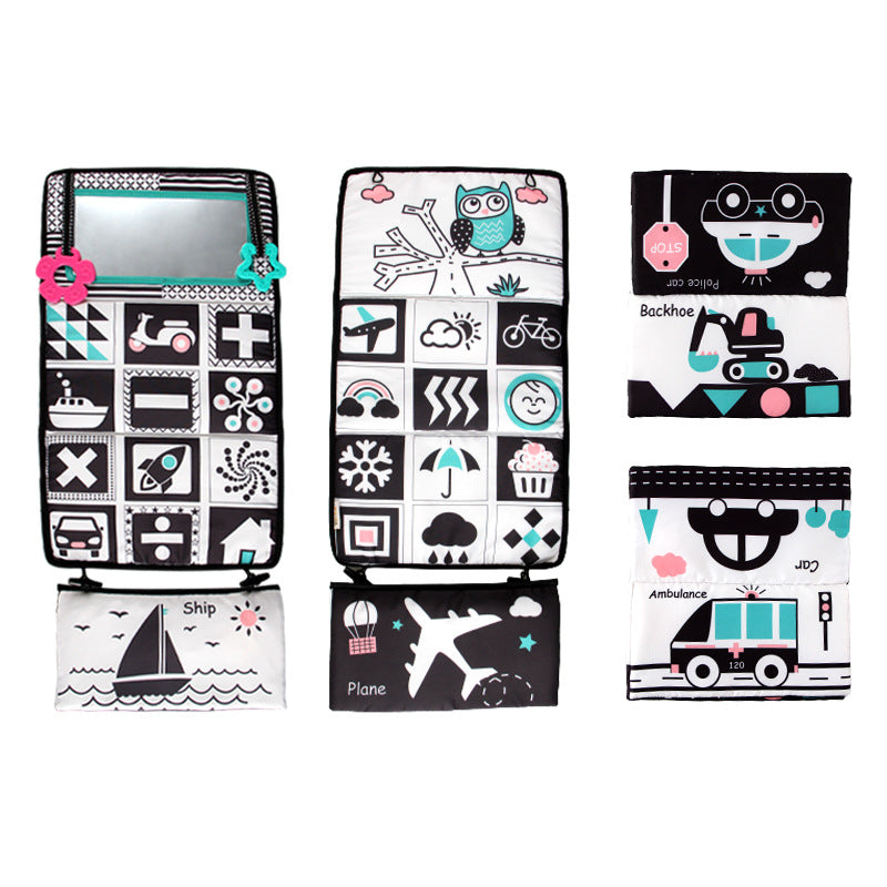 Toy Visual Stimulation Foldable Soft Book + Mirror