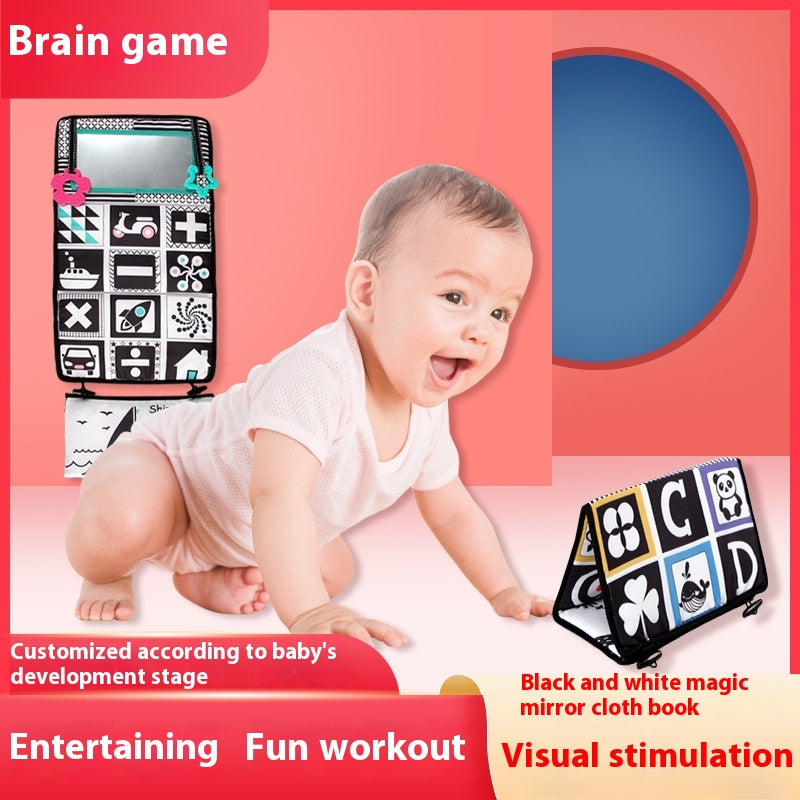 Toy Visual Stimulation Foldable Soft Book + Mirror